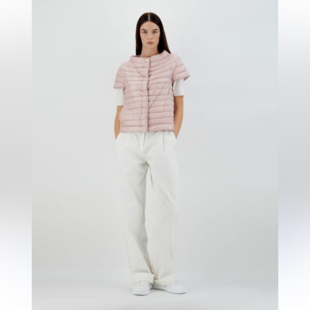 PATTY KIM Short Pink Quilted Puff Vest